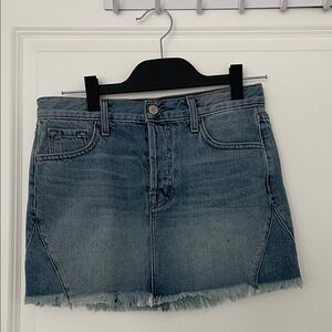 J Brand Denim Button-Up Mini Skirt